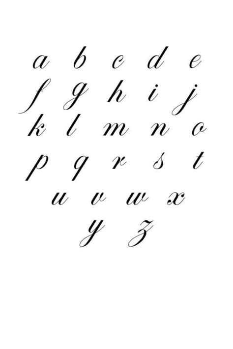 Free Printable Royal Fancy Lowercase Cursive Alphabet Letters Freebie