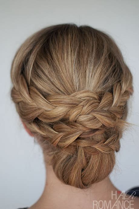 This is one of those cute updos for medium length hair. Braided hairstyles for medium length hair