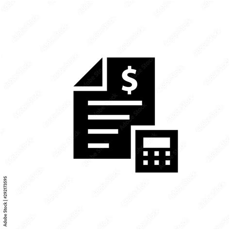 Cost Estimate Silhouette Icon Clipart Image Isolated On White