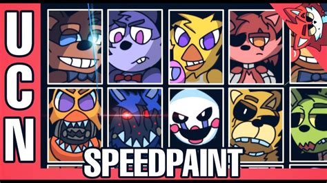 Speedpaint Fnaf Ultimate Custom Night Selection Screen Youtube
