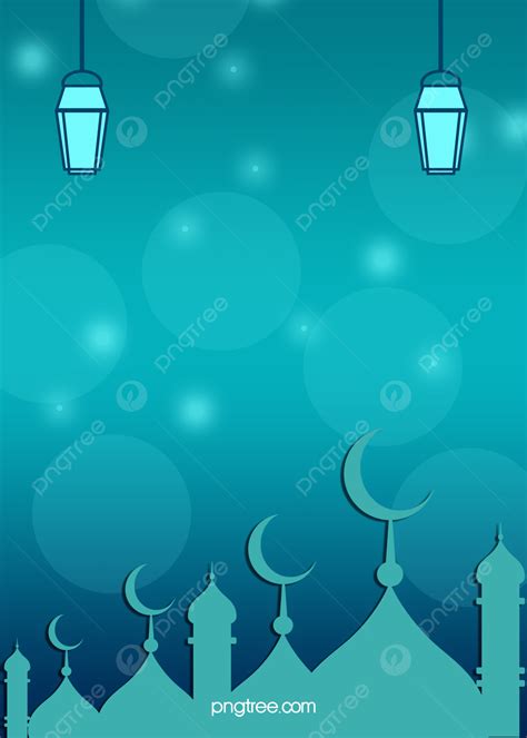 Background Ramadhan Biru Berlatar Belakang Minimalis Sederhana