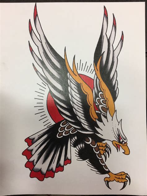 American Traditional Eagle Tattoo Designs