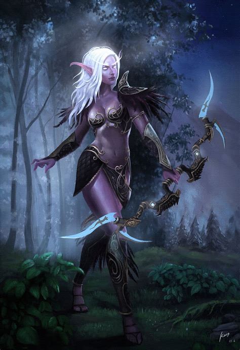 Night Elf Warcraft Art World Of Warcraft