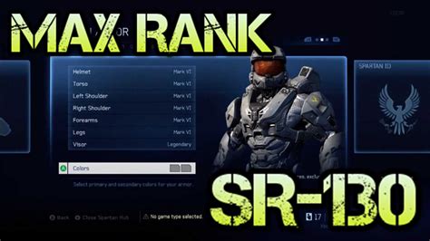 Halo 4 Max Rank Sr 130 All Armor Emblems Skins Unlocked Youtube