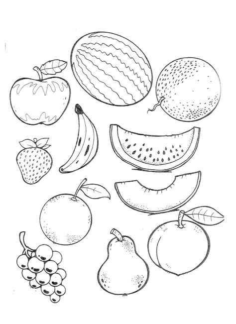 Te Cuento Un Cuento Dibujos Para Colorear De Frutas Variadas