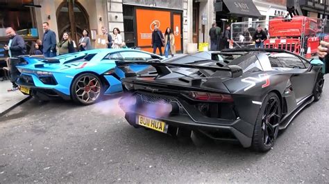 GINTANI Lamborghini Aventador SVJ Insane Sounds In London YouTube