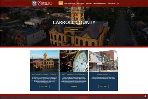 Commissioners Launch New Website Carroll County Ohio