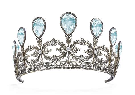 An Aquamarine And Diamond Tiara By Fabergé 1904 Formerly In The