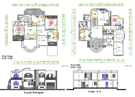 Modern Villa Layout Plan For Design With Autocad File