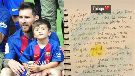 ‘we’ve Got Our Hopes Up Again’ Messi S Son Pens Note Ahead Of World Cup Final Football News