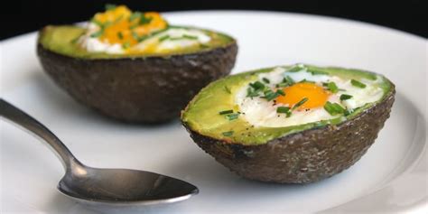 Paleo Breakfast Recipe Eggs Baked In Avacado Popsugar Fitness Australia