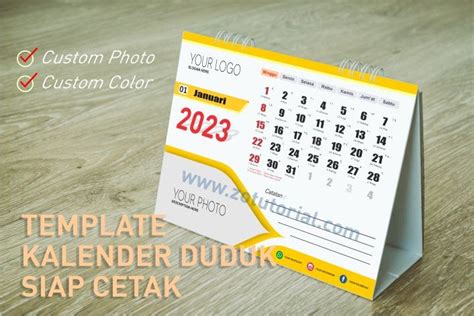 Template Kalender Meja 2023 Custom Foto Dan Warna Zotutorial