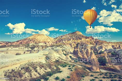 Hot Air Balloon Over Cappadocia Stock Photo Download Image Now