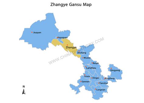 Zhangye Danxia Landform Map
