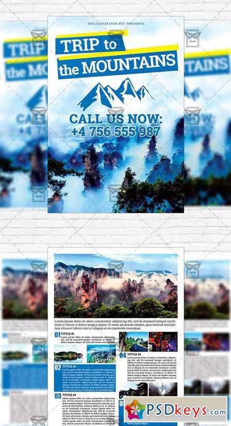 Trip To The Mountains Two Sided Flyer Template Free Download
