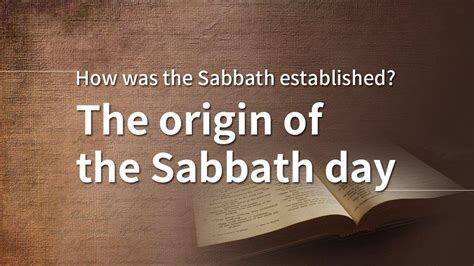 Wmscog How Was The Sabbath Established The Origin Of The Sabbath