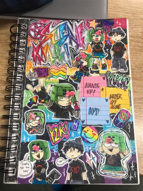 💚🧡scene Kyle And Goth Stan 🖤 ️ Sketchbook Page In 2023 Sketchbook Ideas