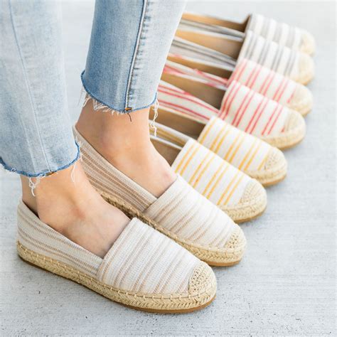 Striped Espadrille Flats In 2020 Striped Espadrilles Flat Espadrilles Espadrilles