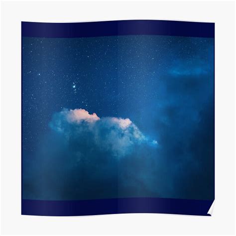 Starry Deep Blue Night Sky Poster For Sale By Crossroadshop Redbubble