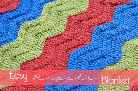 Easy Crochet Ripple Blanket Crochet Pattern Bonanza