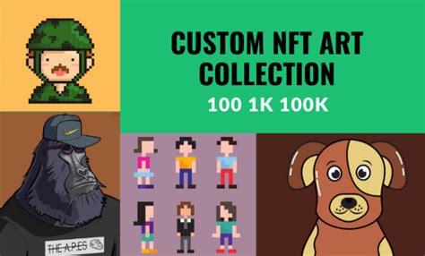Create 1k 10k 100k Custom Nft Art Collection For Opensea By