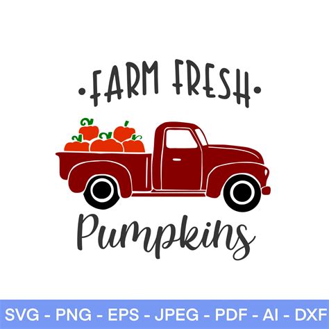 Pumpkin Sign Svg Farm Fresh Pumpkins Fall Truck Svg Fall Etsy
