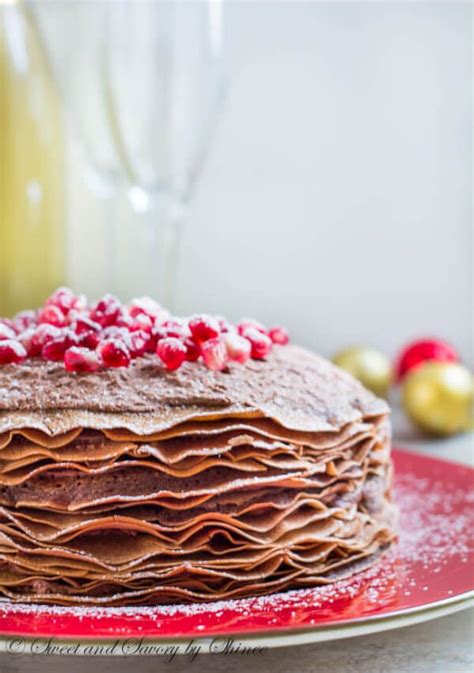 This Beautiful Chocolate Mousse Crepe Cake Is Made Of 20 Layers Of