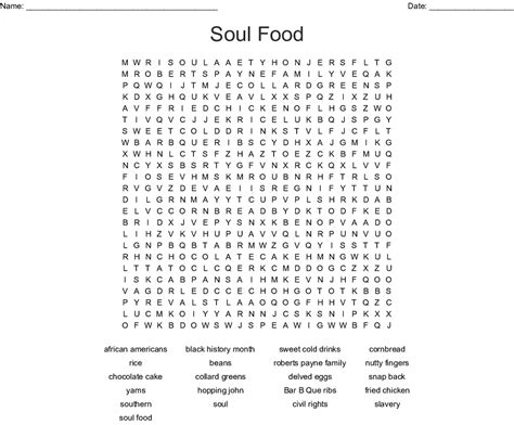 Food Word Search Printable