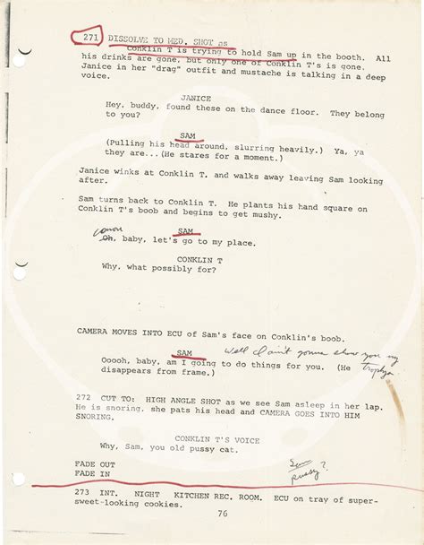 Summer School Teachers Original Screenplay For The 1975 Film Actor Dick Millers Working Copy