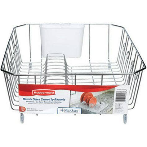 Large Chrome Dish Drainer Use With Clear Dish Drainer Tray Walmart