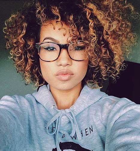 Color Short Curls and Glasses | Black girl short ...