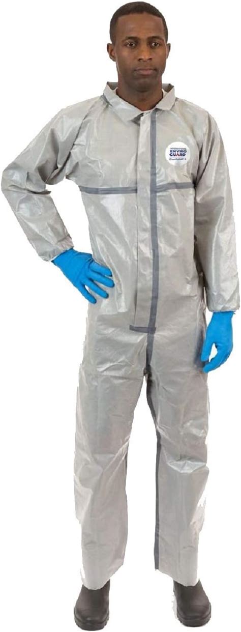 Chemsplash Chemical Splash Protection Coverall Suit Grey For