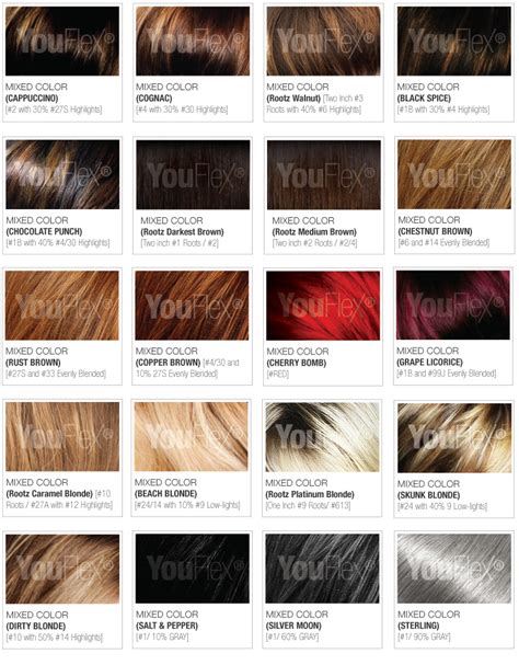 Hair Color Chart Lace Front Wig Shop A Hair Color Chart To Get