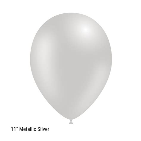 Decotex Pro 11 Metallic Silver Latex Balloons 50pk