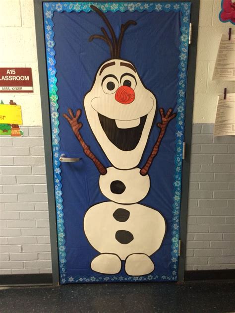Olaf Door At School Christmas Classroom Christmas Door Decorating