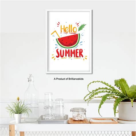 Hello Summer Printable Art Instant Download Watermelon Summer Etsy