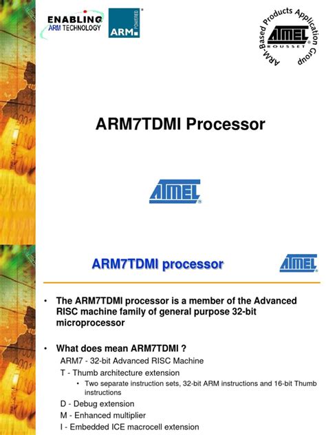 Arm7tdmi Processor1 Arm Architecture Instruction Set