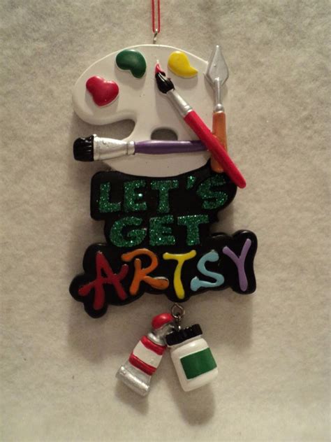 Ksa Resin Lets Get Artsy Art Ornament ~ New Collectibles Holiday