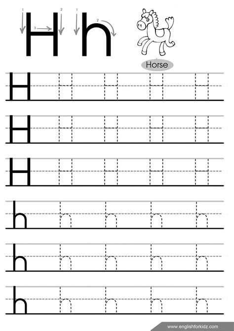 Tracing Letter H Worksheets Preschoolers Dot To Dot Name Tracing Website