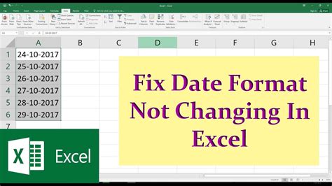 Unlock Excel Secrets Fix Unable To Change Date Format In Excel Issue