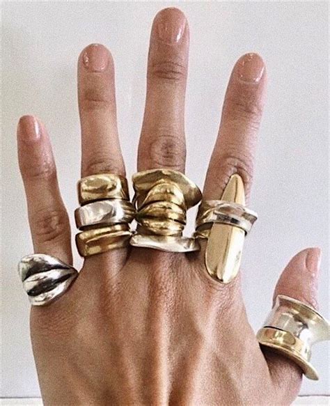 Chunky Gold Rings Accessories Sterling Silver Jewelry Boho Jewelry