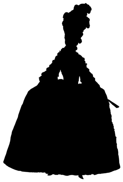 Victorian Lady 18th Century Fashion Silhouette Late 18th Century