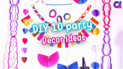 Fold a large square of paper. 10 AMAZING DIY Easy Party Decorations Ideas | Cute Decor ...