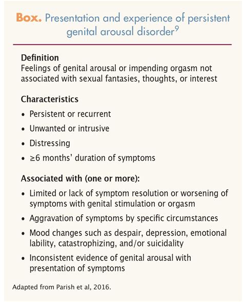persistent genital arousal disorder the uninvited guest part 1 women s healthcare