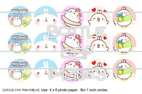 Cute Rabbit Washi Tape Molang 15mm White Bunny Deco Sticker Molang