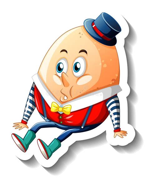 Humpty Dumpty Egg Cartoon Character Stock Vector Illustration Of