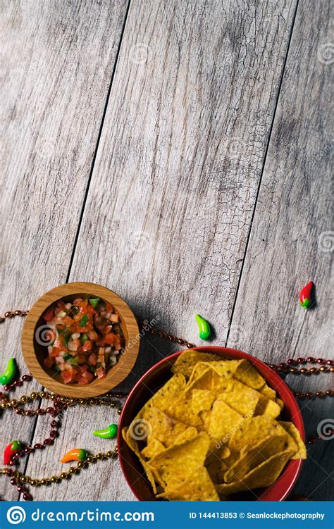 La fiesta chips are sold at hundreds of retailers across michigan, including montague foods, meijer, oleson's food stores, mccormick's gas stations, busch's fresh food market and d&w fresh market. Fiesta: Chips And Salsa Snacktime Stock Image - Image of ...