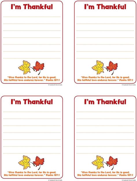 Instant Download I Am Thankful Give Thanks Cards Gratitude List Notecards Fall Thanksgiving