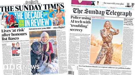 Newspaper Headlines Honours Leak And Troubling Police Use Of Ai