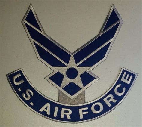 United States Air Force Logo Iii Wings Patch 12 Inch Patch Ebay
